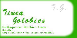 timea golobics business card